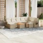 vidaXL 10-tlg. Garten-Sofagarnitur mit Kissen Beige Poly Rattan vidaXL 10-tlg. Garten-Sofagarnitur mit Kissen Beige Poly Rattan