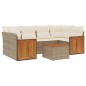 vidaXL 7-tlg. Garten-Sofagarnitur mit Kissen Beige Poly Rattan vidaXL 7-tlg. Garten-Sofagarnitur mit Kissen Beige Poly Rattan