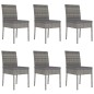 7-tlg. Garten-Essgruppe Poly Rattan Grau 7-tlg. Garten-Essgruppe Poly Rattan Grau