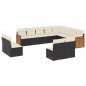 vidaXL 12-tlg. Garten-Sofagarnitur mit Kissen Schwarz Poly Rattan vidaXL 12-tlg. Garten-Sofagarnitur mit Kissen Schwarz Poly Rattan