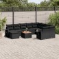 vidaXL 11-tlg. Garten-Sofagarnitur mit Kissen Schwarz Poly Rattan vidaXL 11-tlg. Garten-Sofagarnitur mit Kissen Schwarz Poly Rattan