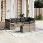 vidaXL 9-tlg. Garten-Sofagarnitur mit Kissen Grau Poly Rattan vidaXL 9-tlg. Garten-Sofagarnitur mit Kissen Grau Poly Rattan