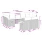 vidaXL 9-tlg. Garten-Sofagarnitur mit Kissen Grau Poly Rattan vidaXL 9-tlg. Garten-Sofagarnitur mit Kissen Grau Poly Rattan