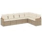 vidaXL 7-tlg. Garten-Sofagarnitur mit Kissen Beige Poly Rattan vidaXL 7-tlg. Garten-Sofagarnitur mit Kissen Beige Poly Rattan