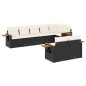 vidaXL 8-tlg. Garten-Sofagarnitur mit Kissen Schwarz Poly Rattan vidaXL 8-tlg. Garten-Sofagarnitur mit Kissen Schwarz Poly Rattan