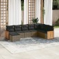 vidaXL 8-tlg. Garten-Sofagarnitur mit Kissen Grau Poly Rattan vidaXL 8-tlg. Garten-Sofagarnitur mit Kissen Grau Poly Rattan