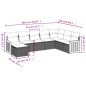 vidaXL 8-tlg. Garten-Sofagarnitur mit Kissen Grau Poly Rattan vidaXL 8-tlg. Garten-Sofagarnitur mit Kissen Grau Poly Rattan