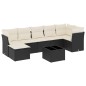 vidaXL 8-tlg. Garten-Sofagarnitur mit Kissen Schwarz Poly Rattan vidaXL 8-tlg. Garten-Sofagarnitur mit Kissen Schwarz Poly Rattan