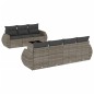 vidaXL 8-tlg. Garten-Sofagarnitur mit Kissen Grau Poly Rattan vidaXL 8-tlg. Garten-Sofagarnitur mit Kissen Grau Poly Rattan