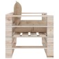 Garten-Palettensofa mit Beigen Kissen Kiefernholz Garten-Palettensofa mit Beigen Kissen Kiefernholz