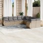 vidaXL 10-tlg. Garten-Sofagarnitur mit Kissen Beige Poly Rattan vidaXL 10-tlg. Garten-Sofagarnitur mit Kissen Beige Poly Rattan
