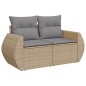 vidaXL 10-tlg. Garten-Sofagarnitur mit Kissen Beige Poly Rattan vidaXL 10-tlg. Garten-Sofagarnitur mit Kissen Beige Poly Rattan