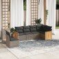 vidaXL 6-tlg. Garten-Sofagarnitur mit Kissen Grau Poly Rattan vidaXL 6-tlg. Garten-Sofagarnitur mit Kissen Grau Poly Rattan