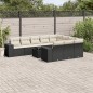 vidaXL 11-tlg. Garten-Sofagarnitur mit Kissen Schwarz Poly Rattan vidaXL 11-tlg. Garten-Sofagarnitur mit Kissen Schwarz Poly Rattan