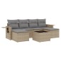 vidaXL 7-tlg. Garten-Sofagarnitur mit Kissen Beige Poly Rattan vidaXL 7-tlg. Garten-Sofagarnitur mit Kissen Beige Poly Rattan