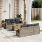 vidaXL 7-tlg. Garten-Sofagarnitur mit Kissen Grau Poly Rattan vidaXL 7-tlg. Garten-Sofagarnitur mit Kissen Grau Poly Rattan