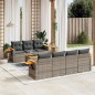vidaXL 8-tlg. Garten-Sofagarnitur mit Kissen Grau Poly Rattan vidaXL 8-tlg. Garten-Sofagarnitur mit Kissen Grau Poly Rattan