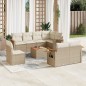 vidaXL 9-tlg. Garten-Sofagarnitur mit Kissen Beige Poly Rattan vidaXL 9-tlg. Garten-Sofagarnitur mit Kissen Beige Poly Rattan