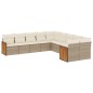 vidaXL 10-tlg. Garten-Sofagarnitur mit Kissen Beige Poly Rattan vidaXL 10-tlg. Garten-Sofagarnitur mit Kissen Beige Poly Rattan