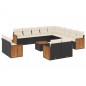 vidaXL 14-tlg. Garten-Sofagarnitur mit Kissen Schwarz Poly Rattan vidaXL 14-tlg. Garten-Sofagarnitur mit Kissen Schwarz Poly Rattan