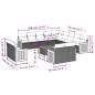 vidaXL 14-tlg. Garten-Sofagarnitur mit Kissen Schwarz Poly Rattan vidaXL 14-tlg. Garten-Sofagarnitur mit Kissen Schwarz Poly Rattan