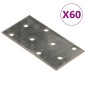 vidaXL Lochplatten 60 Stk. 2 mm 80x40 mm Verzinkter Stahl vidaXL Lochplatten 60 Stk. 2 mm 80x40 mm Verzinkter Stahl