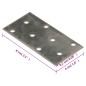 vidaXL Lochplatten 60 Stk. 2 mm 80x40 mm Verzinkter Stahl vidaXL Lochplatten 60 Stk. 2 mm 80x40 mm Verzinkter Stahl