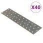 vidaXL Lochplatten 40 Stk. 2 mm 240x60 mm Verzinkter Stahl vidaXL Lochplatten 40 Stk. 2 mm 240x60 mm Verzinkter Stahl