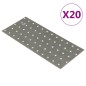 vidaXL Lochplatten 20 Stk. 2 mm 240x100 mm Verzinkter Stahl vidaXL Lochplatten 20 Stk. 2 mm 240x100 mm Verzinkter Stahl