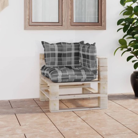 Garten-Ecksofa aus Paletten mit Kissen Kiefernholz