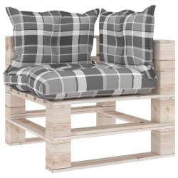 Garten-Ecksofa aus Paletten mit Kissen Kiefernholz