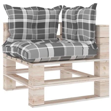 Garten-Ecksofa aus Paletten mit Kissen Kiefernholz