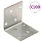 vidaXL Winkelhalterungen 100 Stk. 2 mm 40x40x40 mm Verzinkter Stahl vidaXL Winkelhalterungen 100 Stk. 2 mm 40x40x40 mm Verzinkter Stahl