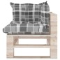 Garten-Ecksofa aus Paletten mit Kissen Kiefernholz Garten-Ecksofa aus Paletten mit Kissen Kiefernholz