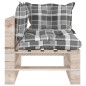 Garten-Ecksofa aus Paletten mit Kissen Kiefernholz Garten-Ecksofa aus Paletten mit Kissen Kiefernholz