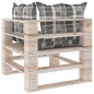 Garten-Ecksofa aus Paletten mit Kissen Kiefernholz Garten-Ecksofa aus Paletten mit Kissen Kiefernholz