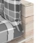 Garten-Ecksofa aus Paletten mit Kissen Kiefernholz Garten-Ecksofa aus Paletten mit Kissen Kiefernholz