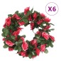 vidaXL Künstliche Blumengirlanden 6 Stk. Rosenrot 250 cm vidaXL Künstliche Blumengirlanden 6 Stk. Rosenrot 250 cm