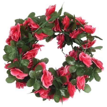 vidaXL Künstliche Blumengirlanden 6 Stk. Rosenrot 250 cm