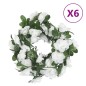 vidaXL Künstliche Blumengirlanden 6 Stk. Weiß 240 cm vidaXL Künstliche Blumengirlanden 6 Stk. Weiß 240 cm