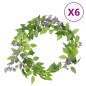 vidaXL Künstliche Blumengirlanden 6 Stk. Lila 200 cm vidaXL Künstliche Blumengirlanden 6 Stk. Lila 200 cm
