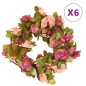 vidaXL Künstliche Blumengirlanden 6 Stk. Rosenrot 250 cm vidaXL Künstliche Blumengirlanden 6 Stk. Rosenrot 250 cm