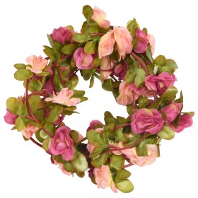 vidaXL Künstliche Blumengirlanden 6 Stk. Rosenrot 250 cm