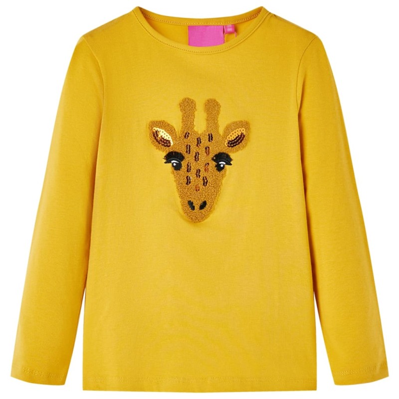 Kinder-Langarmshirt Dunkles Ocker 116 Kinder-Langarmshirt Dunkles Ocker 116
