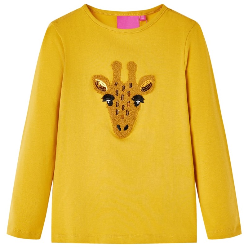 Kinder-Langarmshirt Dunkles Ocker 140 Kinder-Langarmshirt Dunkles Ocker 140