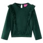 Kinderbluse mit Rüschen Dunkelgrün 140 Kinderbluse mit Rüschen Dunkelgrün 140
