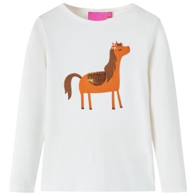 Kinder-Langarmshirt Ecru 140