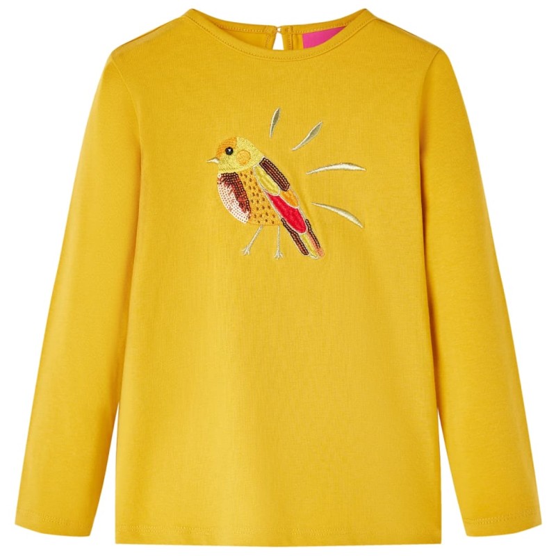 Kinder-Langarmshirt Dunkles Ocker 104 Kinder-Langarmshirt Dunkles Ocker 104