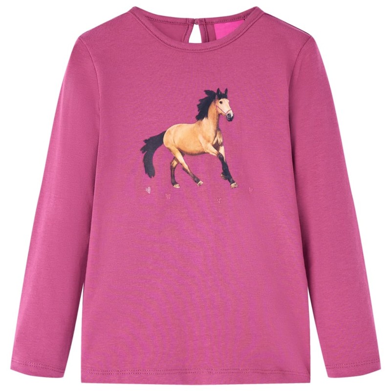 Kinder-Langarmshirt Himbeerrot 92 Kinder-Langarmshirt Himbeerrot 92