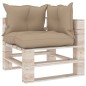 Garten-Ecksofa aus Paletten mit Kissen Kiefernholz Garten-Ecksofa aus Paletten mit Kissen Kiefernholz